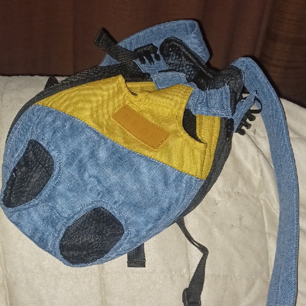 Blue and Yellow Pet Backpack